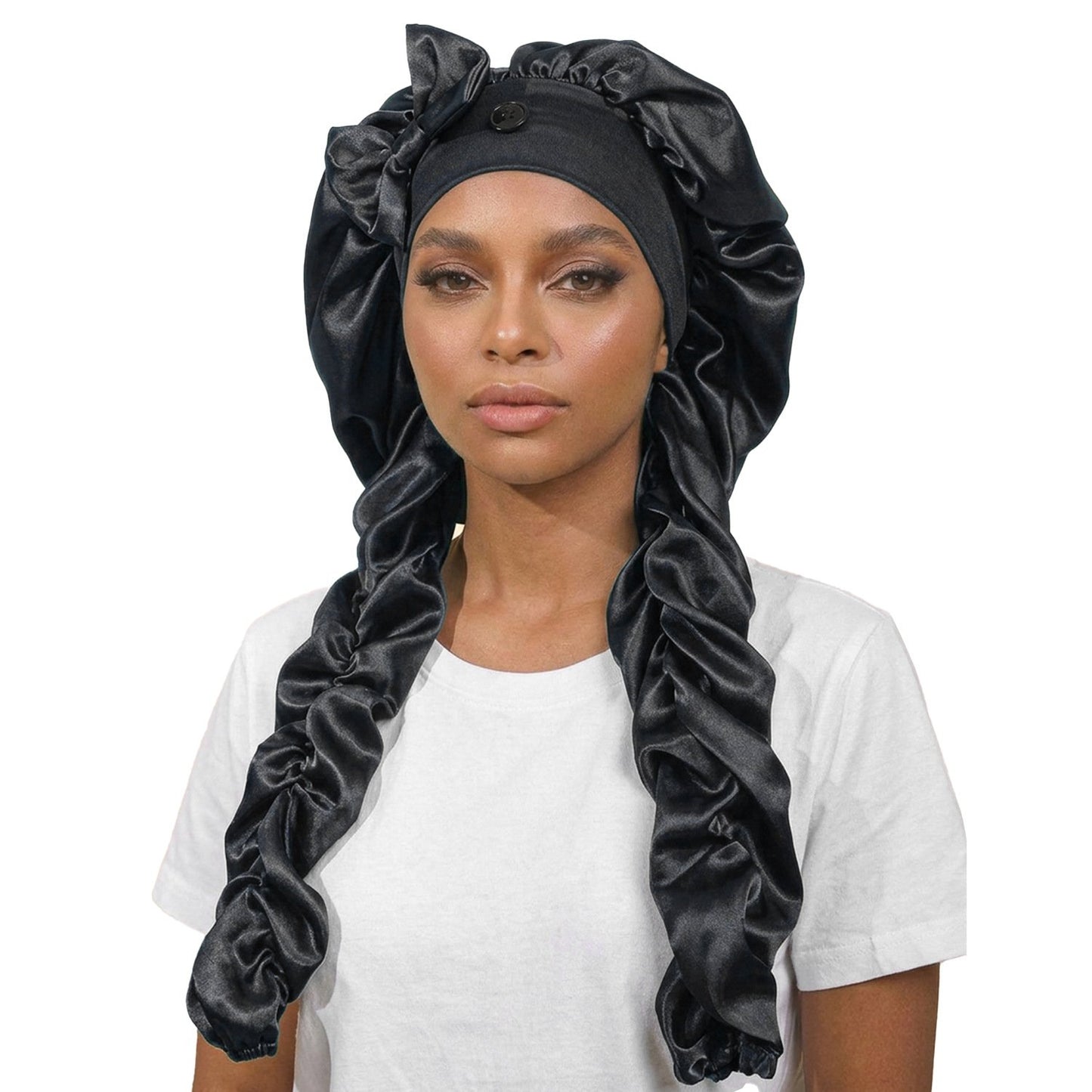 Satin/Silk Bonnet for Long Curly Hair