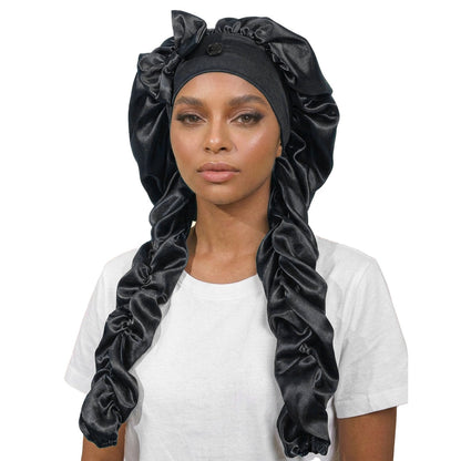 Satin/Silk Bonnet for Long Curly Hair