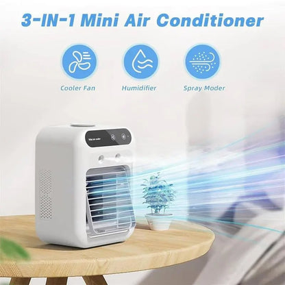 (🎁Last Day 49% OFF)❄️Mini Portable Air Conditioner with Cooling and Humidification Function