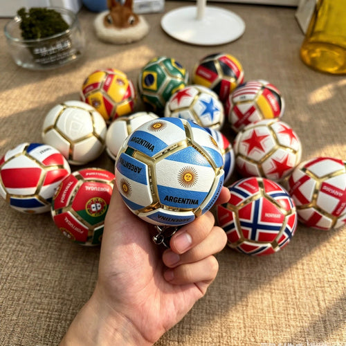 🏆⚽ Officially Licensed World Flag Soccer Fidget Keychain | Pocket Stress Relief Toy