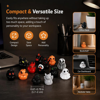 👻Mini Demon Ghost Skull Resin Duck Desktop Decoration Item