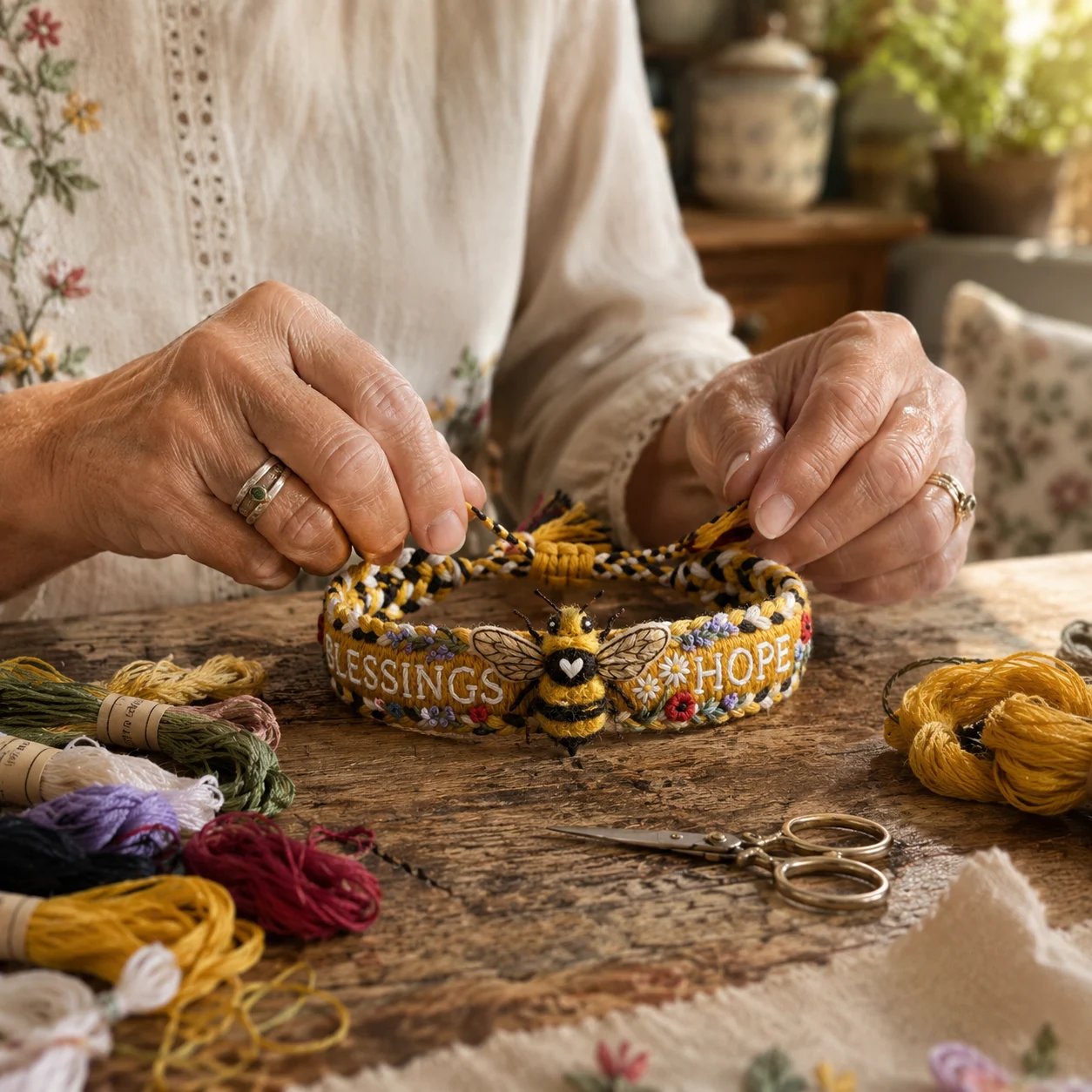 🌼Blessings & Hope 🐝2026 Limited Edition Handmade Honey Bee Woven Bracelet