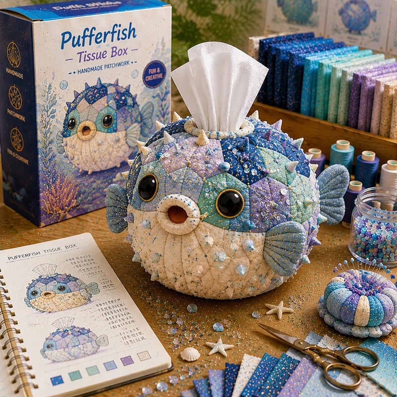 🌟 Crafty Critters DIY Tissue Box Kit – Fun Animal & Ocean Friends! 🌟