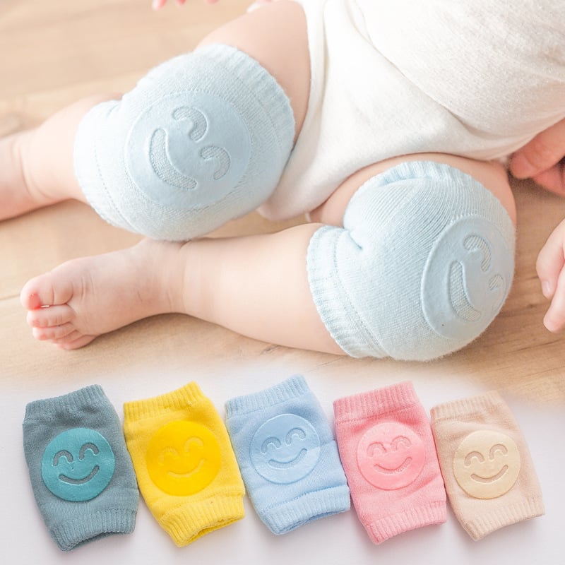 Baby 5-Pair Non-Slip Knee Pads, Thick Soft Contoured Fit for Crawling, Durable Fall Protection