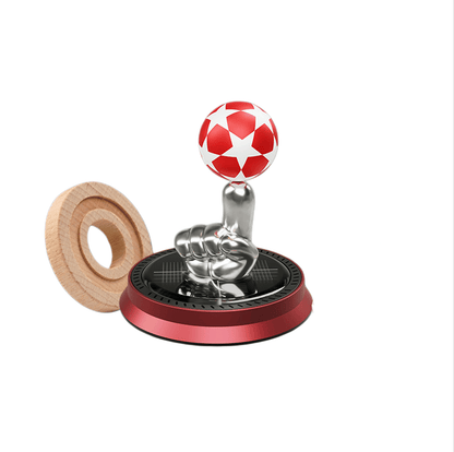 ⚽🚗Solar Rotating Football Car Air Freshener & Aromatherapy Diffuser – Reusable Ornament for Car, Office & Home