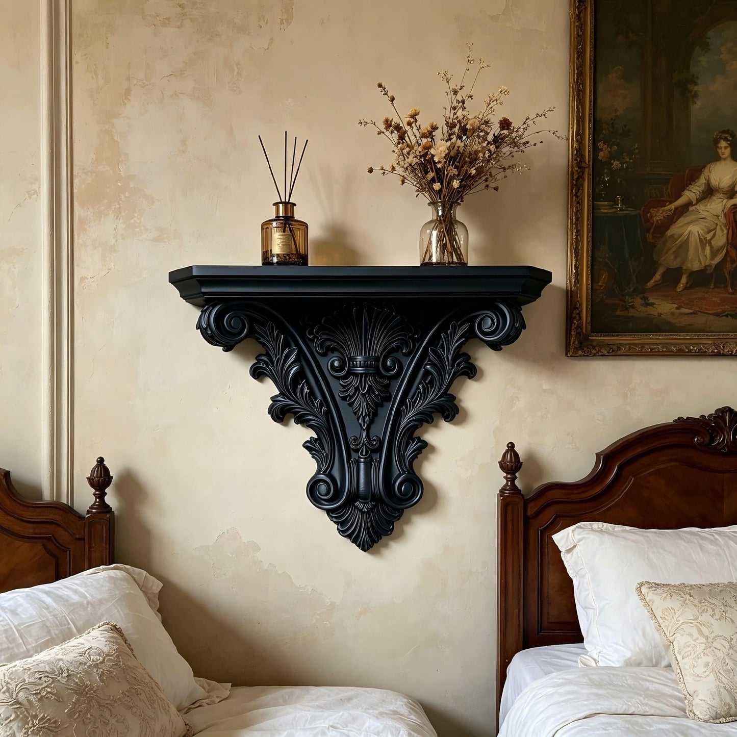 🔥Last Day 49% OFF🖤 Baroque Accent Wall Shelf(20 x 15.8cm)