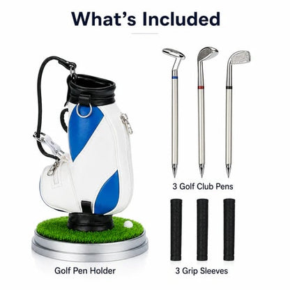 ⛳ Golf Pen Holder + 3-Pen Set 🏌️‍♂️ Elevate Your Desk – A Hole-in-One for Style & Function