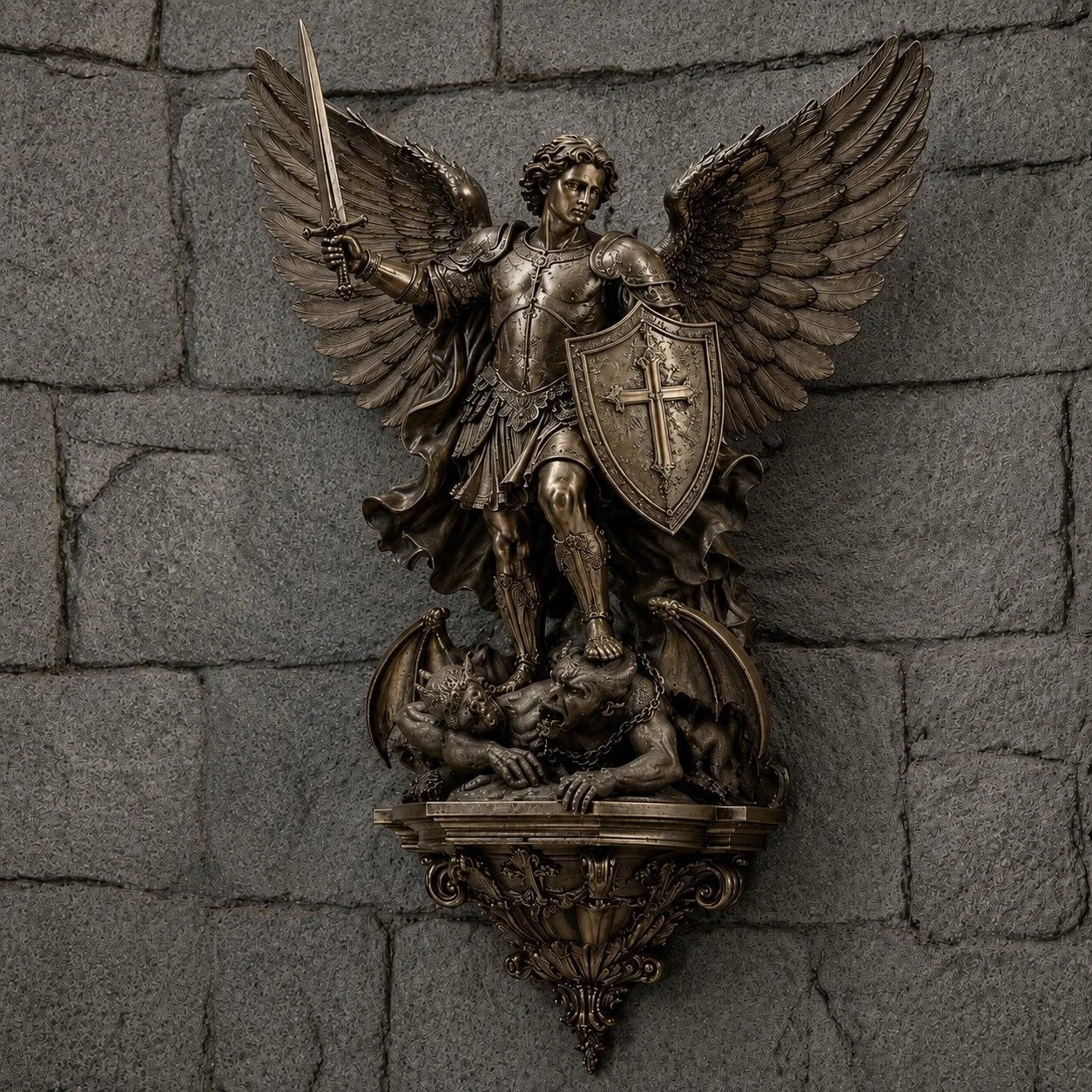 ⏰🕊️St. Michael Guardian Angel Wall Light