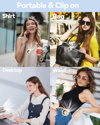 360° Rotatable Portable Mini Clip-on Fan