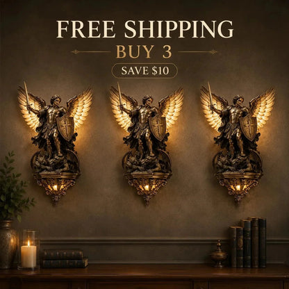 ⏰🕊️St. Michael Guardian Angel Wall Light