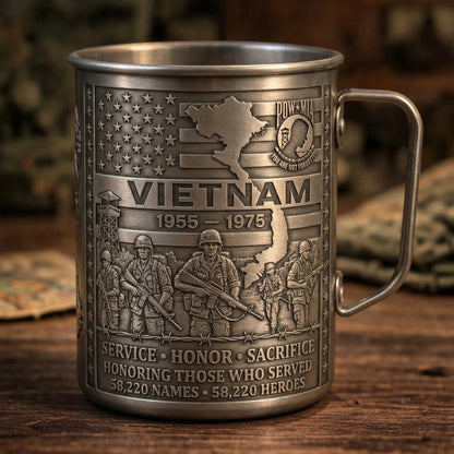 🔥LAST DAY 49% OFF 🎖️2026 Vietnam Veteran Honor Coffee Mug – 1955-1975 Service Tribute