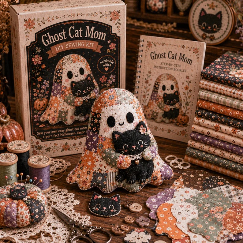 🔥LAST DAY 50% OFF - 👻Little Ghost’s Cozy Halloween DIY Patchwork Kit