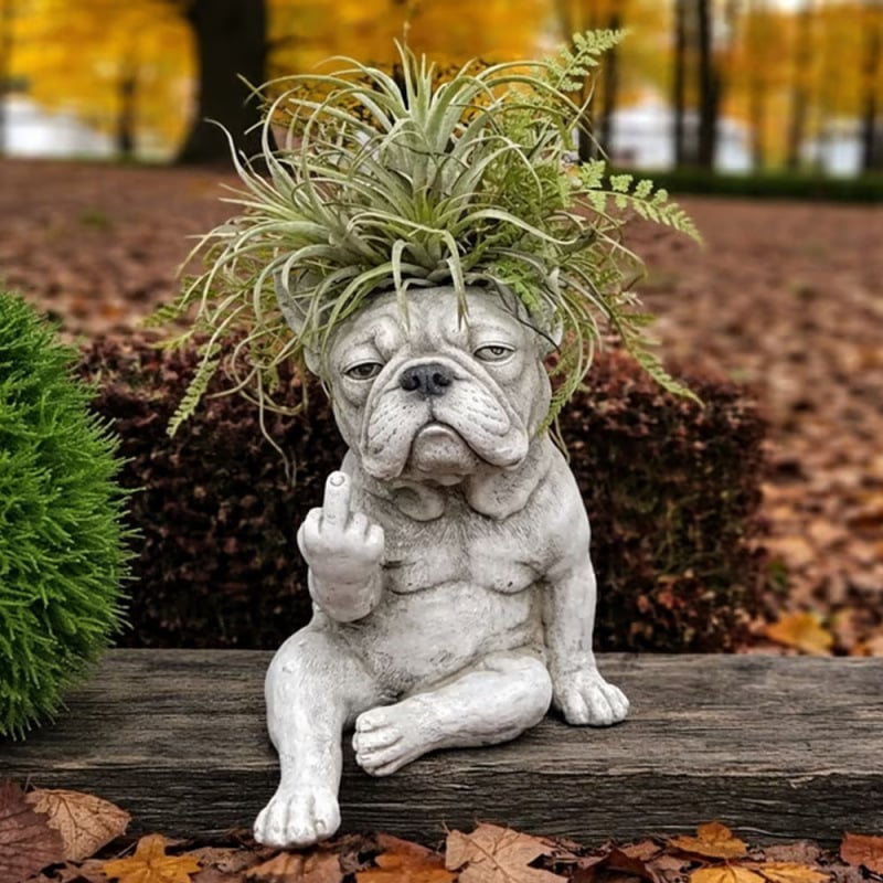 🔥LAST DAY 50% OFF🐶Grumpy French Bulldog Planter🪴