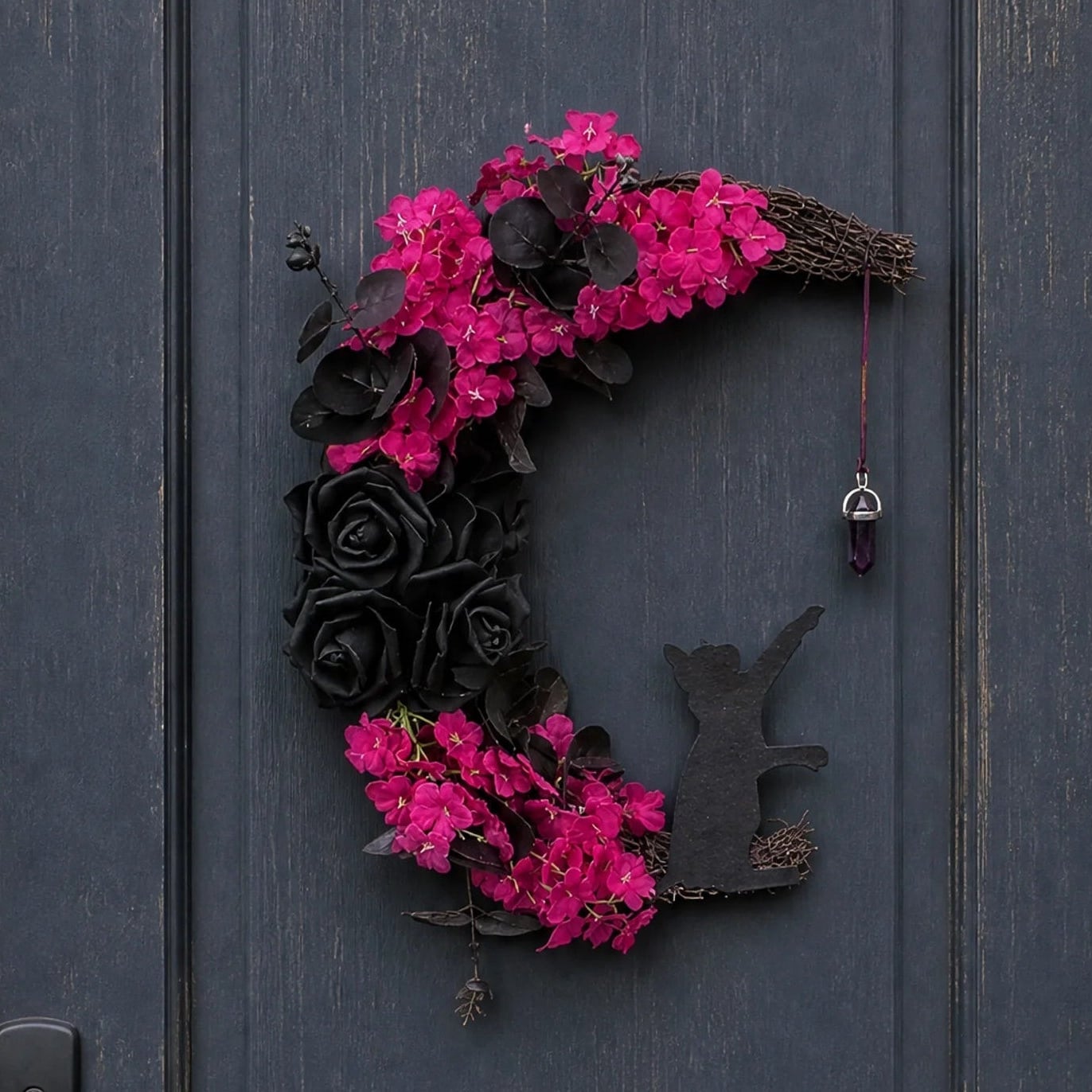 Handmade Halloween Cat Wreaths