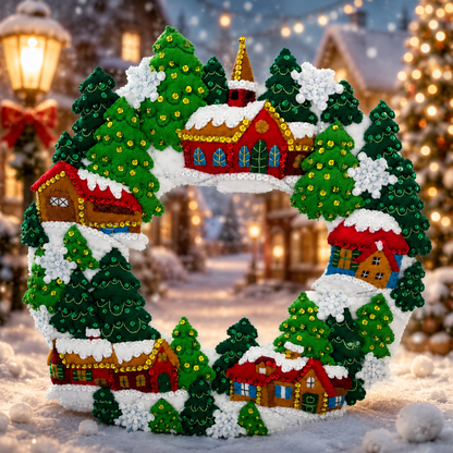 🥇 Limited Edition Handcrafted Felt Holiday Wreath™
