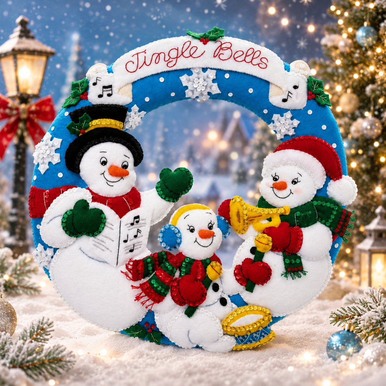 🥇 Limited Edition Handcrafted Felt Holiday Wreath™