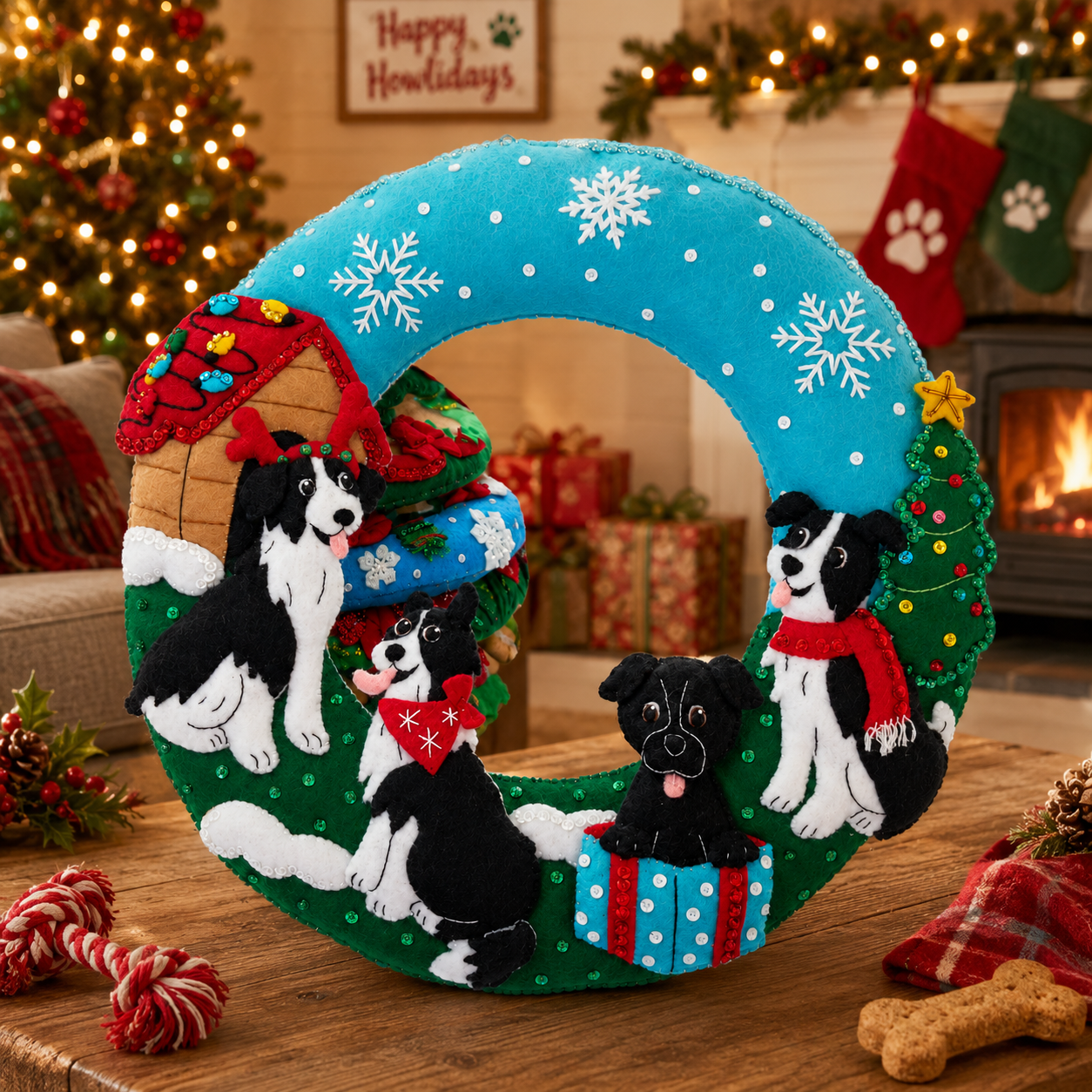 🥇 Limited Edition Handcrafted Felt Holiday Wreath™