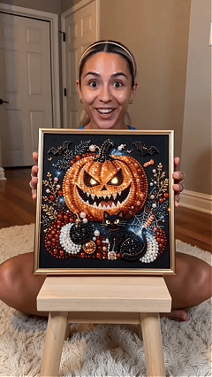 🔥 LAST DAY 49% OFF – 🖤 Premium 3D Pearl Dark Gothic Diamond Painting Art Kit | Luxury Flocked Canvas with Scratch-Resistant Non-Fading Pearl Beads DIY Dark Academia Decor 💀🕯️✨