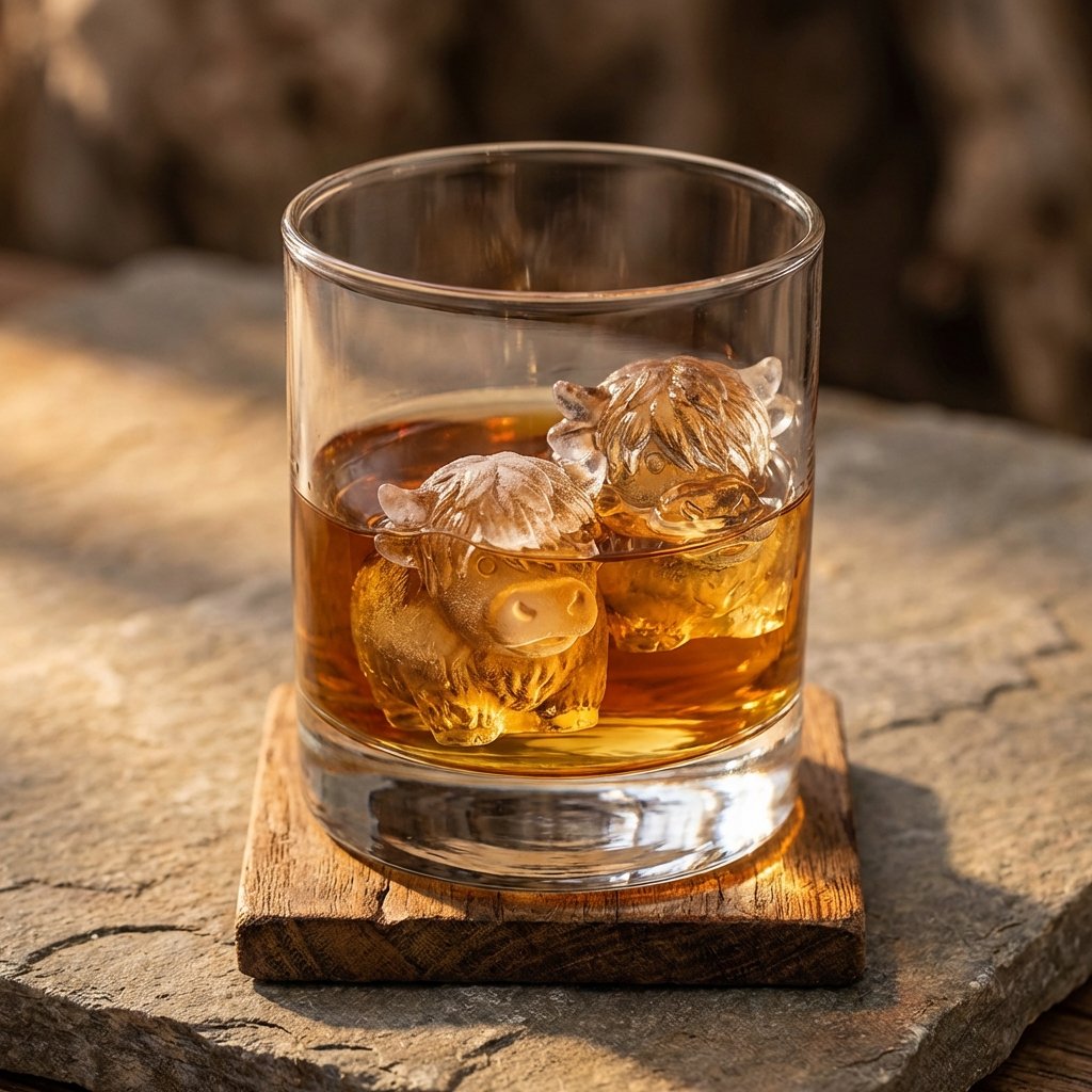 🐮6‐Cavity Mini Highland Cow Ice Cube & Dessert Mold 🧊🍪 Cute 3D Ice for Drinks, Parties & Gifts💕
