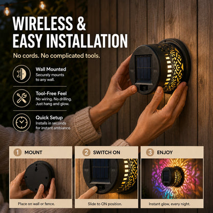 🔥Solar Mandala Projector Light Patio Ambient Decor