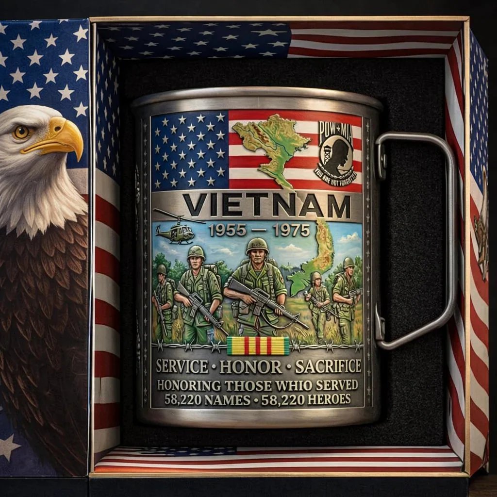 🔥LAST DAY 49% OFF 🎖️2026 Vietnam Veteran Honor Coffee Mug – 1955-1975 Service Tribute