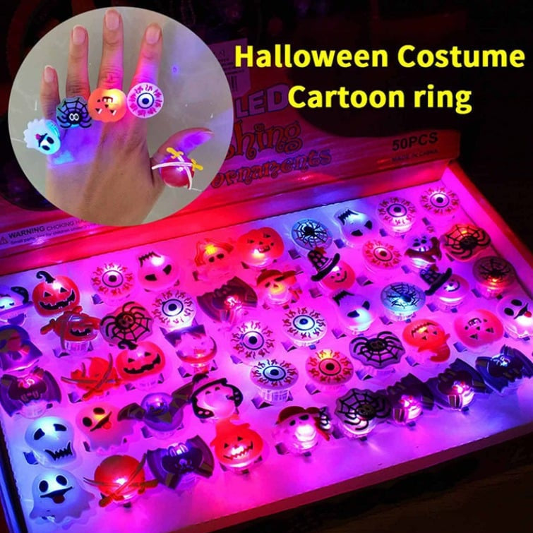 🎁LED Light Halloween Glowing Ring😍