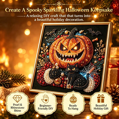 🔥 LAST DAY 49% OFF – 🖤 Premium 3D Pearl Dark Gothic Diamond Painting Art Kit | Luxury Flocked Canvas with Scratch-Resistant Non-Fading Pearl Beads DIY Dark Academia Decor 💀🕯️✨