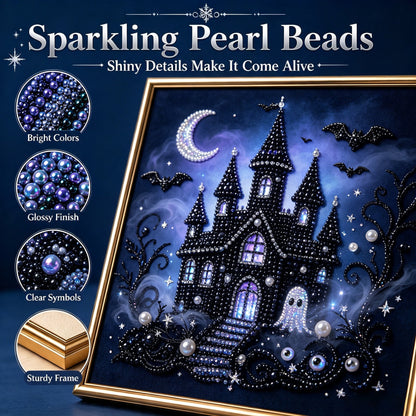 🔥 LAST DAY 49% OFF – 🖤 Premium 3D Pearl Dark Gothic Diamond Painting Art Kit | Luxury Flocked Canvas with Scratch-Resistant Non-Fading Pearl Beads DIY Dark Academia Decor 💀🕯️✨