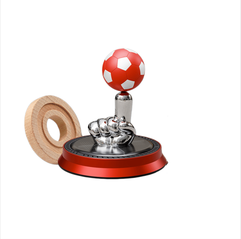 ⚽🚗Solar Rotating Football Car Air Freshener & Aromatherapy Diffuser – Reusable Ornament for Car, Office & Home