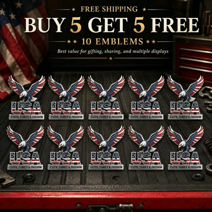 🇺🇸250th Anniversary 50% OFF - ★USA Faith, Family & Freedom★ Metal Emblem