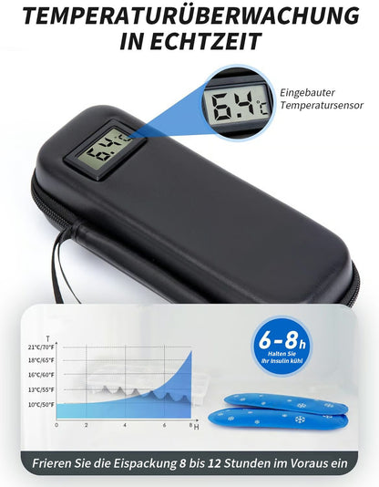 ✨ NUR HEUTE: 49 % RABATT 🔥 Insulin-Kühltasche mit Temperaturanzeige