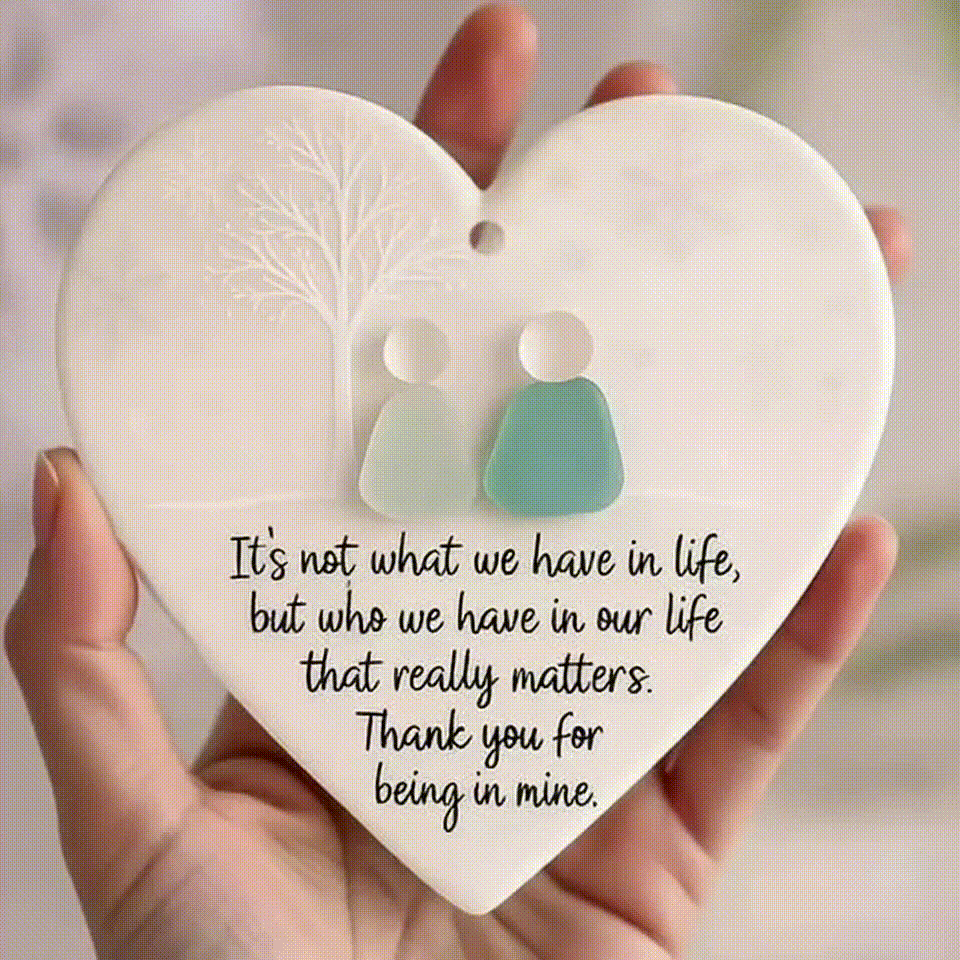 ❤️Heart-Shaped Sea Glass Friendship Decor🌊✨ Shaped by Nature & Crafted by Hand💝