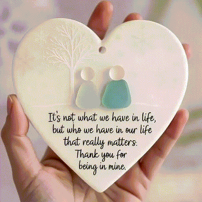 ❤️Heart-Shaped Sea Glass Friendship Decor🌊✨ Shaped by Nature & Crafted by Hand💝