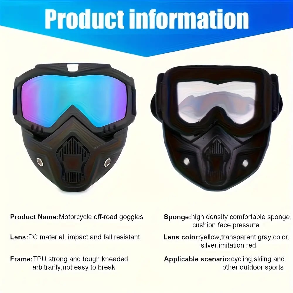 🎁Father's Day Gift-🛠️Detachable Full Face Goggle Mask