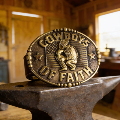 Western Cowboy Belt Buckle – A Symbol of Faith, Strength & Heritage