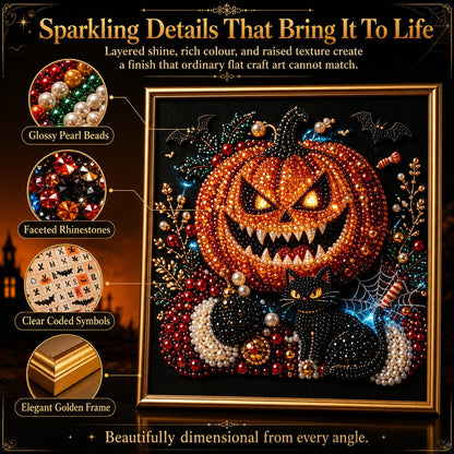 🔥 LAST DAY 49% OFF – 🖤 Premium 3D Pearl Dark Gothic Diamond Painting Art Kit | Luxury Flocked Canvas with Scratch-Resistant Non-Fading Pearl Beads DIY Dark Academia Decor 💀🕯️✨
