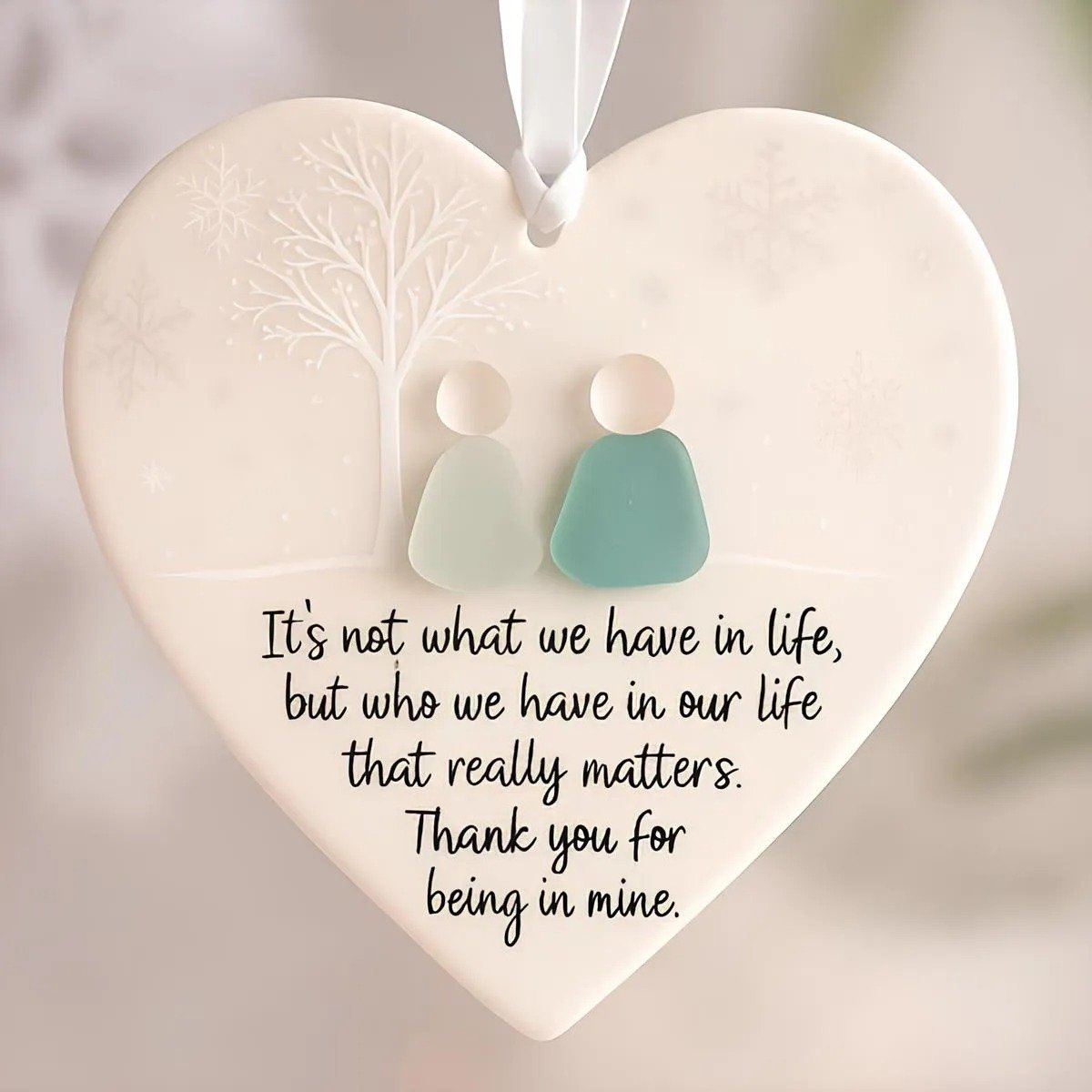 ❤️Heart-Shaped Sea Glass Friendship Decor🌊✨ Shaped by Nature & Crafted by Hand💝