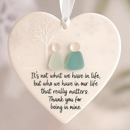 ❤️Heart-Shaped Sea Glass Friendship Decor🌊✨ Shaped by Nature & Crafted by Hand💝