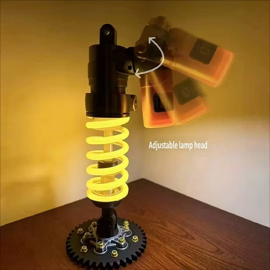 🏎️ Suspension-Inspired Shock Absorber Desk Lamp Adjustable LED Light for Gamers, Gearheads & Car Lovers