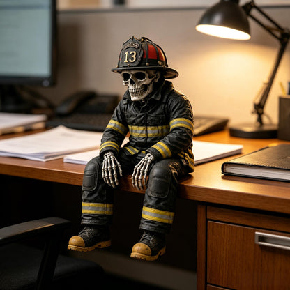 🎖️ Hero Skeleton Shelf Sitters | Firefighter, Police Officer & Soldier Resin Decor