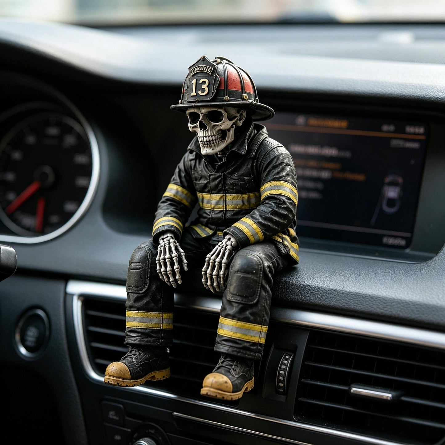 🎖️ Hero Skeleton Shelf Sitters | Firefighter, Police Officer & Soldier Resin Decor