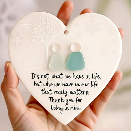 ❤️Heart-Shaped Sea Glass Friendship Decor🌊✨ Shaped by Nature & Crafted by Hand💝