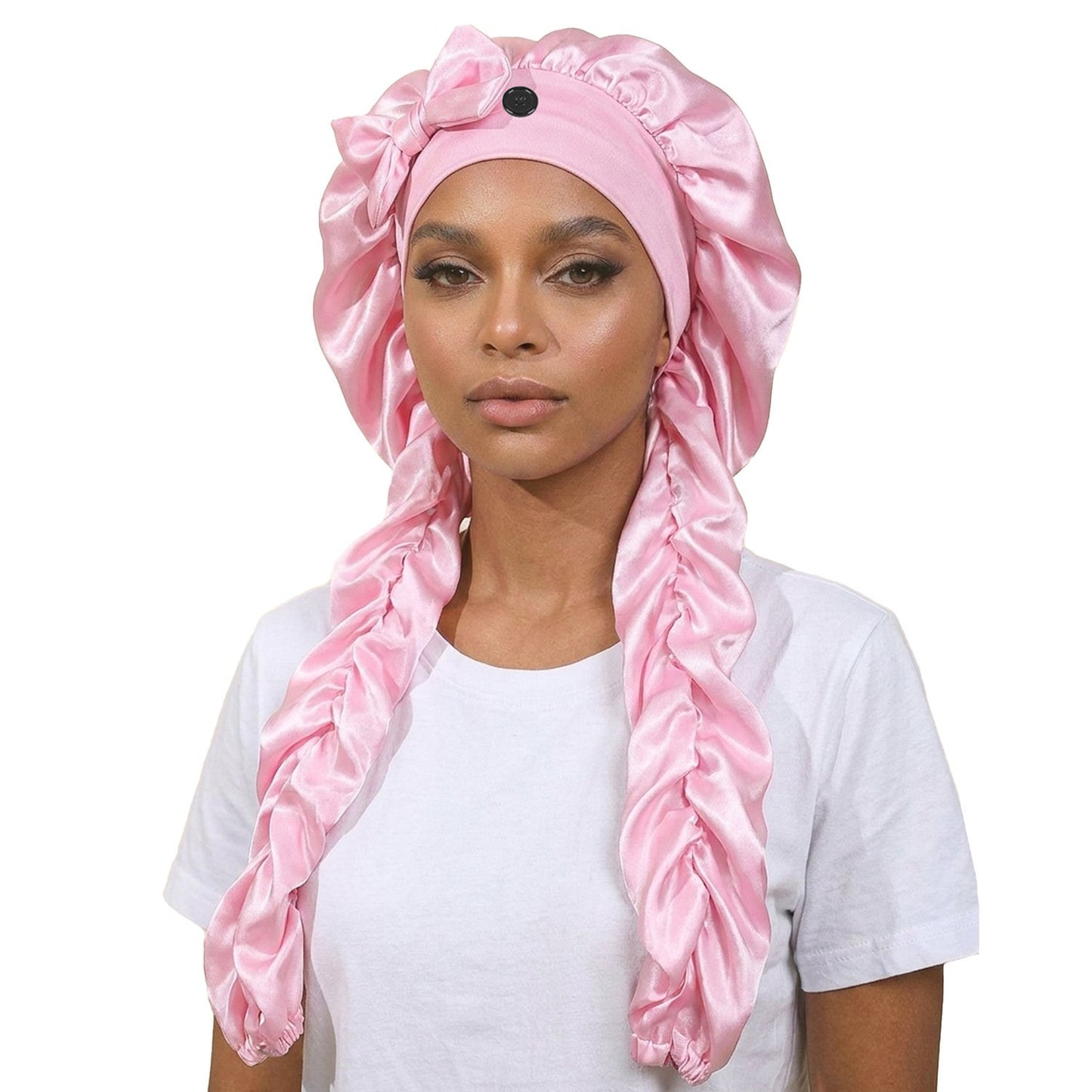 Satin/Silk Bonnet for Long Curly Hair