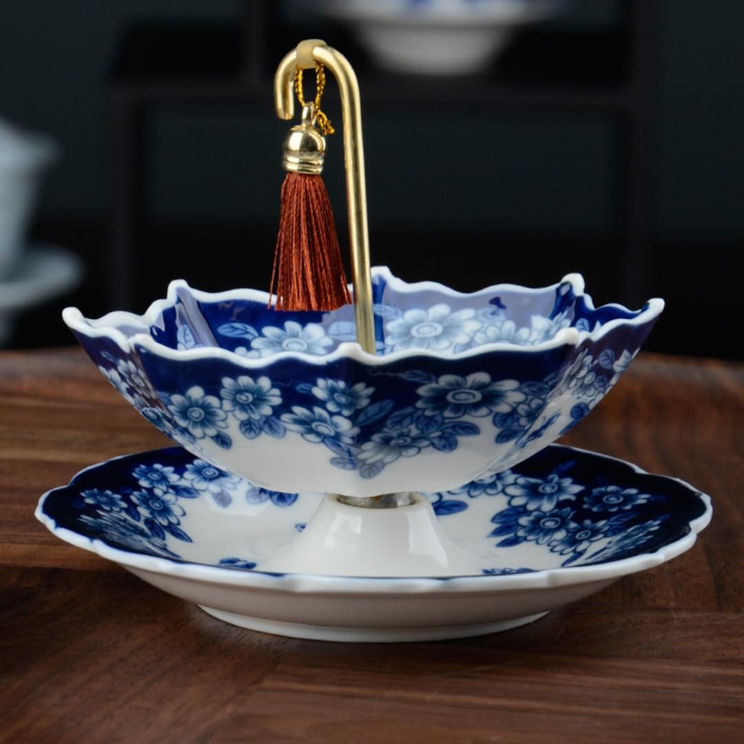 🔥50% OFF🔥 ☂️ Porcelain Umbrella Tea Infuser Set 🍵✨