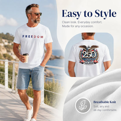 Freedom 250th Tee 🇺🇸 | Celebrate 1776–2026 in Style 🎉