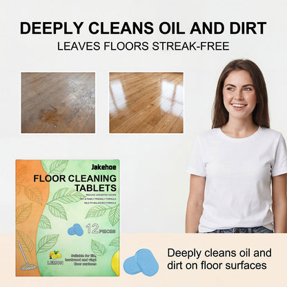 🌿🍋12pcs Floor Cleaning Solution Tablet Deep Cleans for Multiple Hard Floors