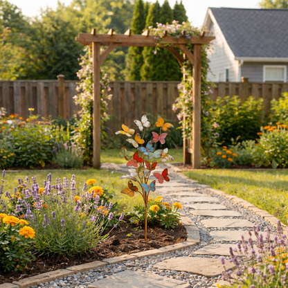 🦋Multicolored Metal Butterfly Garden Stake