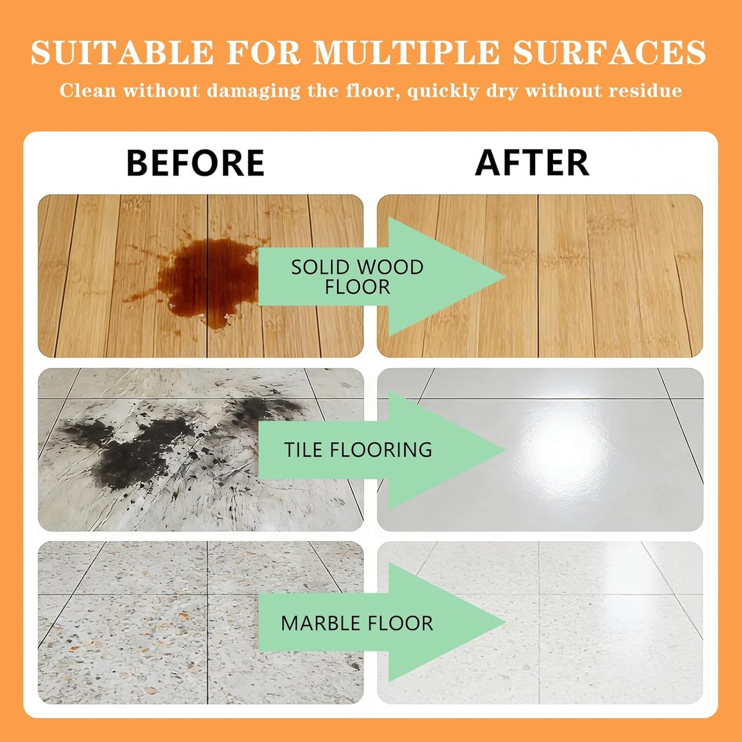 🌿🍋12pcs Floor Cleaning Solution Tablet Deep Cleans for Multiple Hard Floors