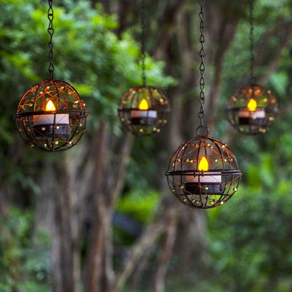 🔥Outdoor Solar Hanging Lanterns - Pack of 4