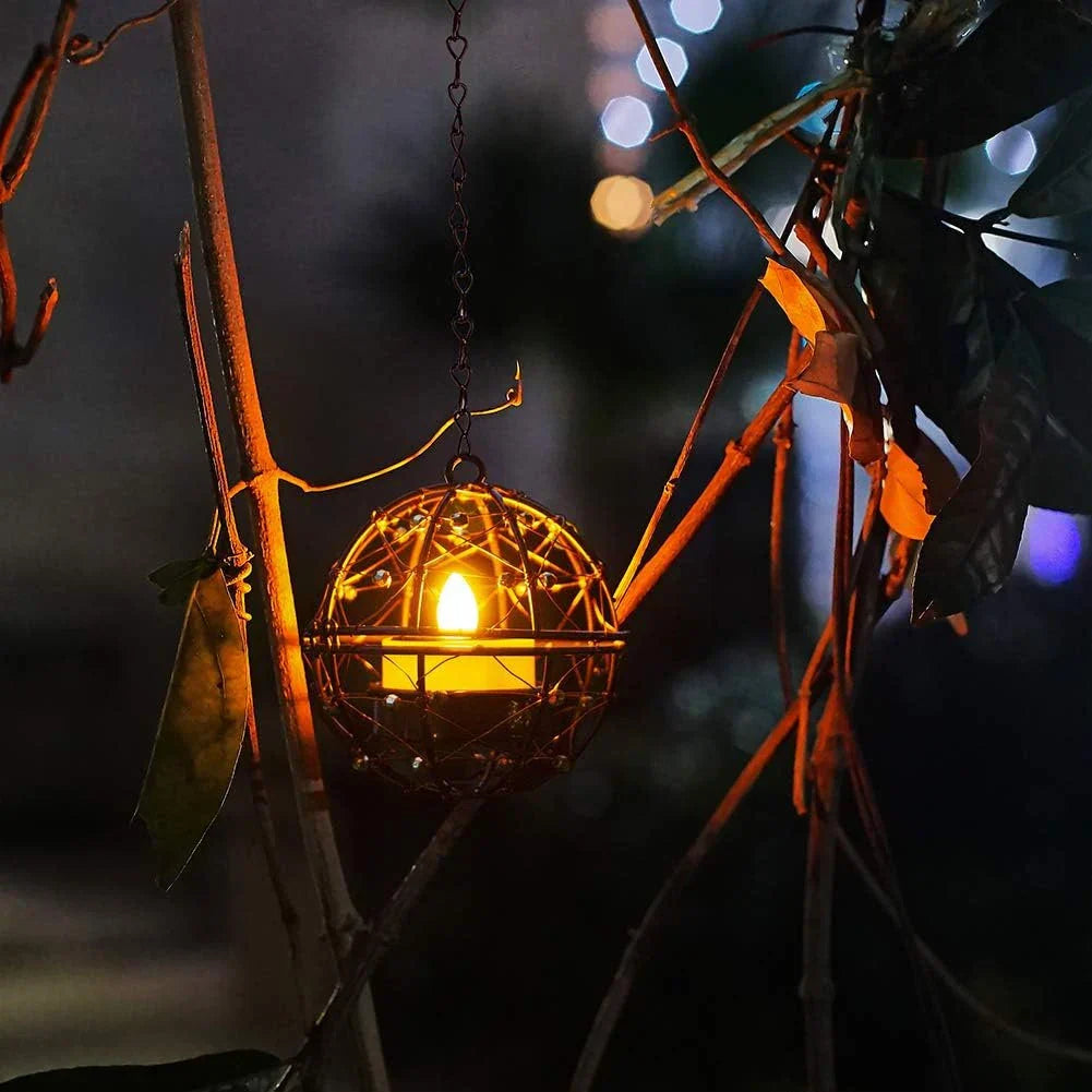 🔥Outdoor Solar Hanging Lanterns - Pack of 4